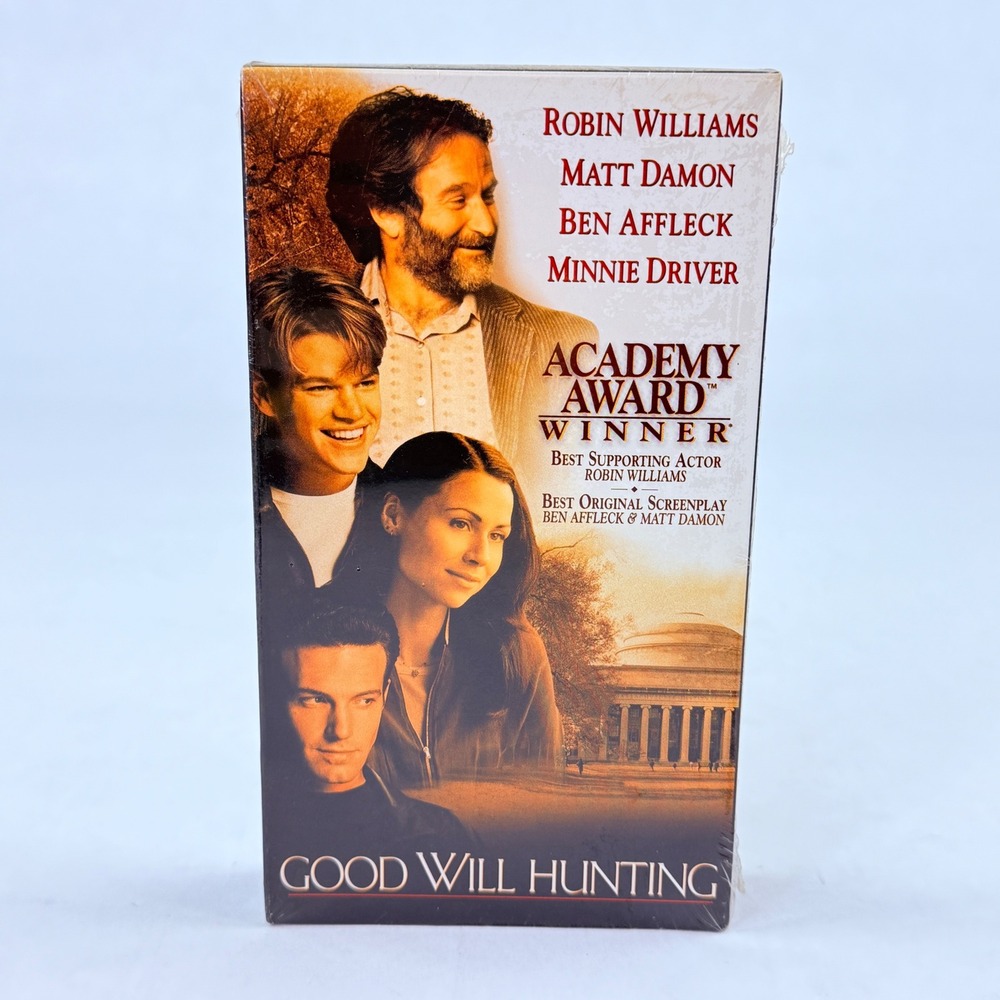 Good Will Hunting VHS 1998 Robin Williams Matt Damon Miramax Sealed New‎